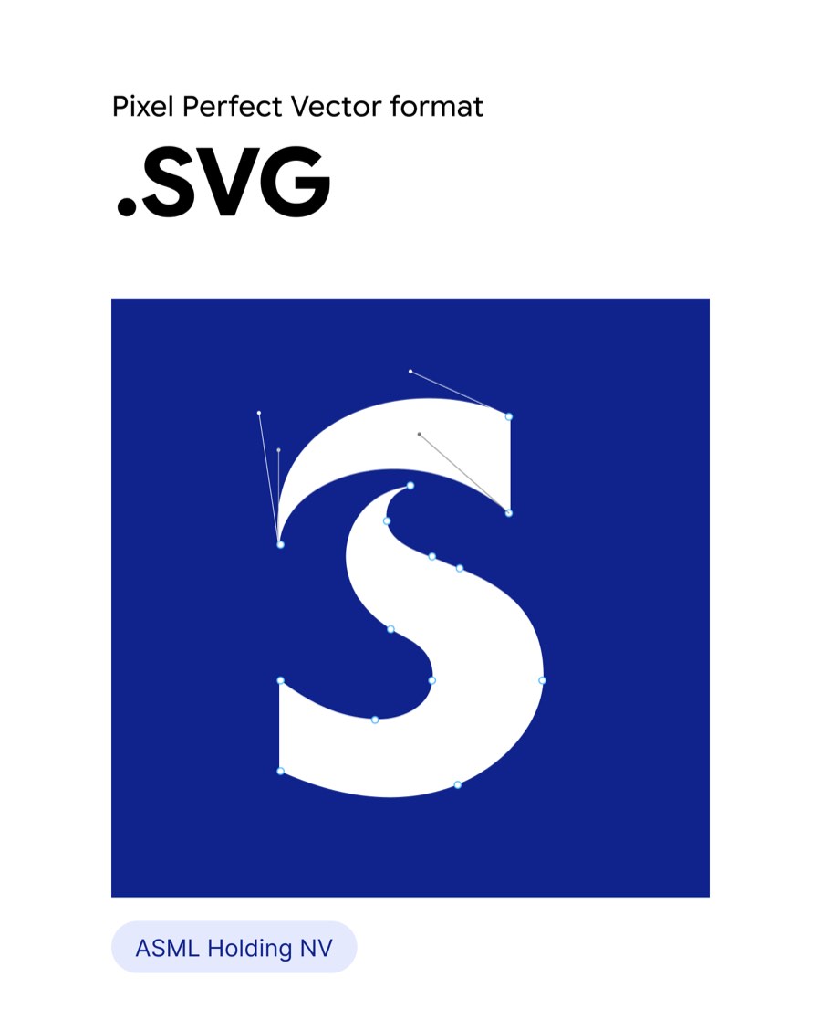 A stock logo shown as an editable SVG with visible vector path points